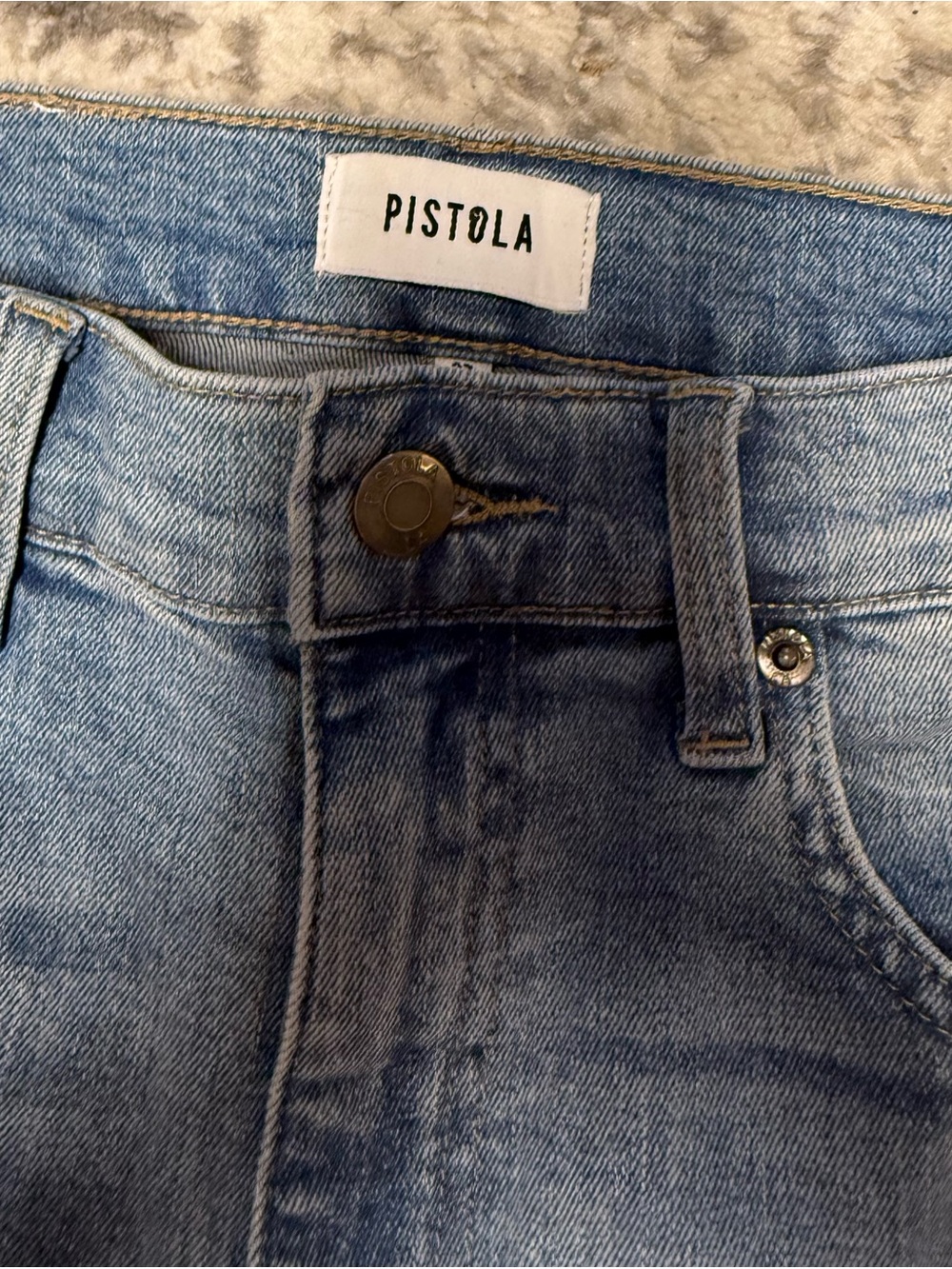 Pistola Light Wash Raw Hem Wide Leg Cropped Jeans – Size 27 - Picture 4 of 11